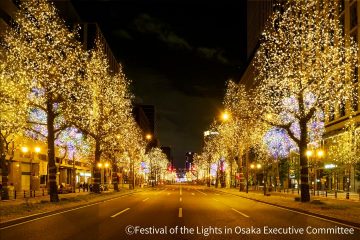 图片为御堂筋彩灯秀2025效果图