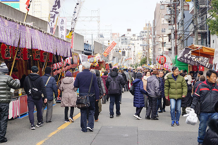 新年祭典“十日戎”的路边摊