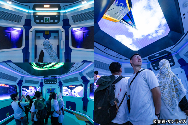 “GUNDAM NEXT FUTURE PAVILION”馆内 轨道电梯