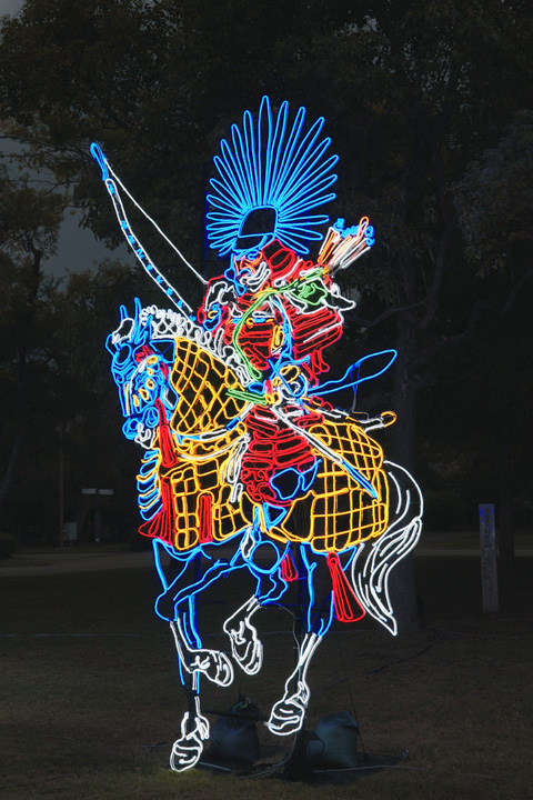 战国武将的灯光秀