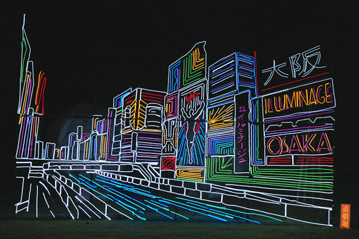 道顿堀的灯光秀