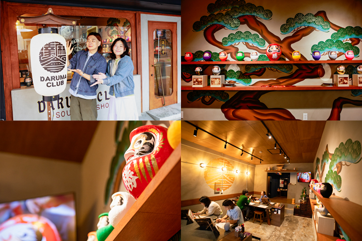 摆满了色彩缤纷的达摩的DARUMA CLUB的日式时尚店内