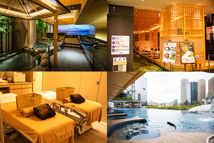 梅北温泉 莲 Wellbeing Park的馆内景观